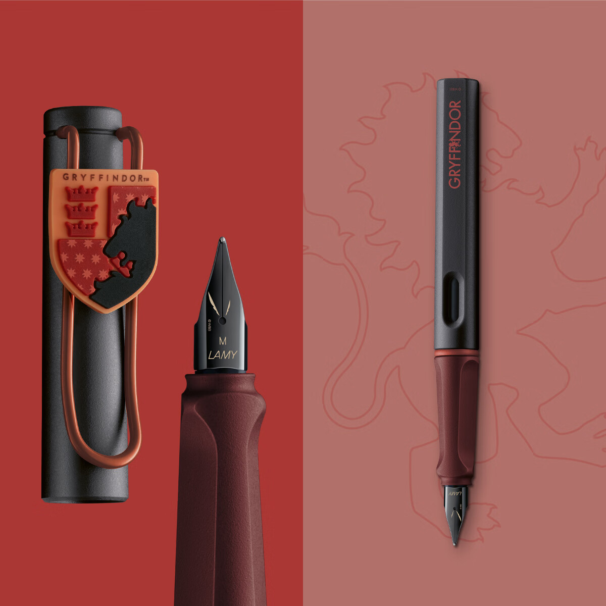 LAMY Safari Series Fountain Pen Gift Set Harry Potter Collaboration Ink Pen Set Student Stationery Posture Correcting Fountain Pen Calligraphy Signature Gift Hufflepuff Yellow 9