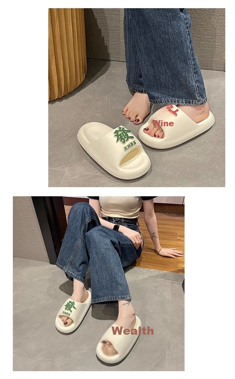 IQGD Slippers for Men And Women, Indoor/outdoor Home Bathroom Slippers for Couples E362 Black Size 38-39 12