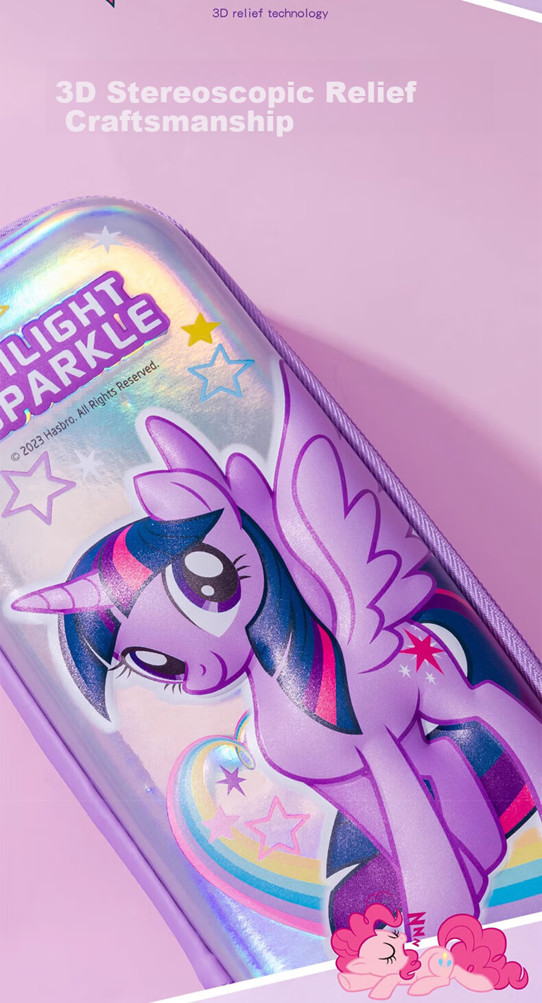 IiGEN Stationery Box Pencil Case My Little Pony EVA Large Capacity Storage School Supplies Gift for Children 3D Cloud Treasure Multifunctional 6