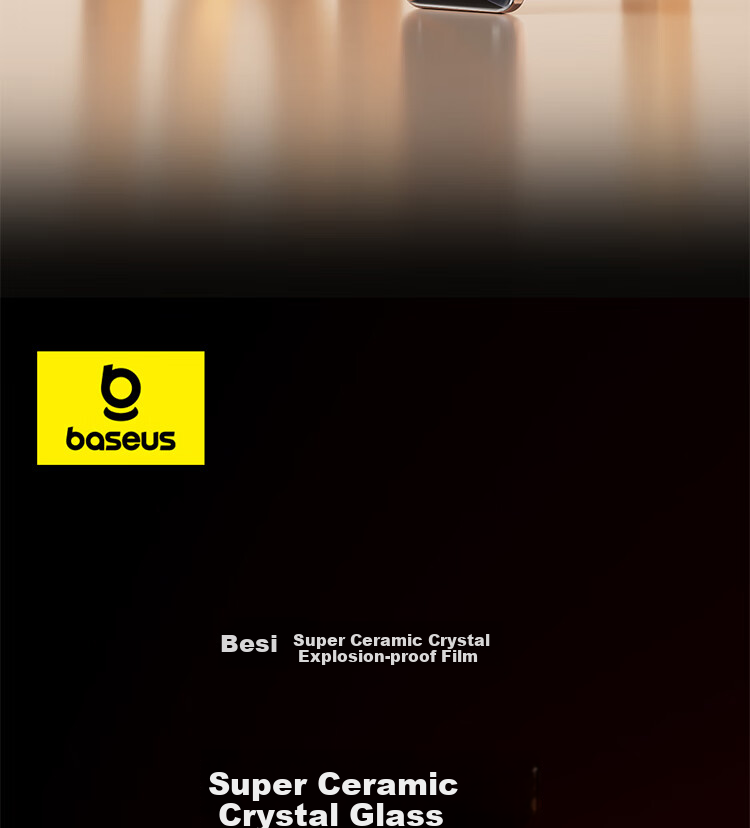 BASEUS [AR Anti-Glare] Tempered Glass Screen Protector for IPhone 17 Pro Max, Full Coverage HD Clear Dust-Free Installation Protective Film, 2-Pack 3