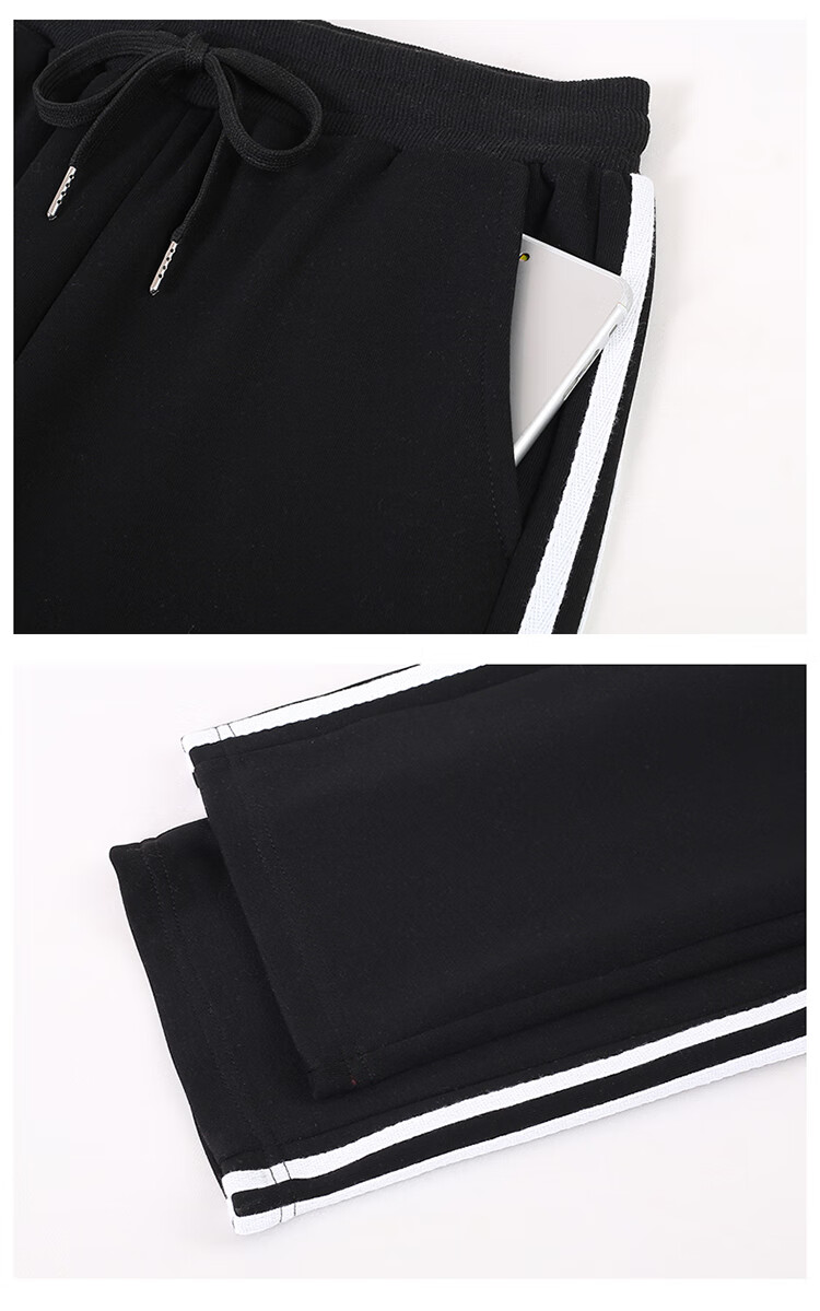 TUCANO Women's Casual Pants, Cotton Comfortable Fashion Versatile Straight-Leg Slimming Sports Trousers, Women's Clothing, Black, L 17