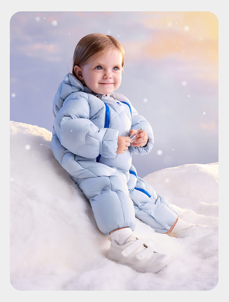 Babycare Kids Down Jacket Autumn Winter White Duck Down Warm Children's Lightweight Outerwear Baby Romper Mint Sky 80 41