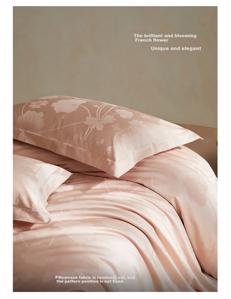MIDO HOUSE Mingdu Bedding Set, 100% Pure Cotton, All-Season Use, Includes Bed Sheet And Duvet Cover - Tree Leaf Pattern, Four-Piece Set for 1.8m Bed 4