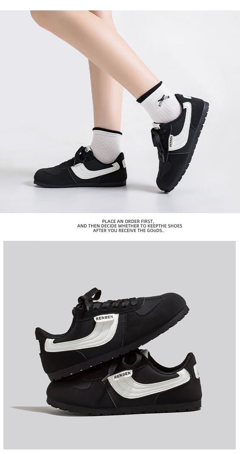 RENBEN 2026 Spring New Original INS Style German Training Shoes Dopamine Color Sweet German Training Shoes Fashion Ultra-Soft Sneakers 18