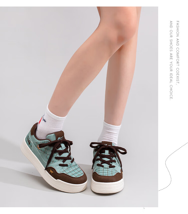 Warrior Women's Thick Sole Creative Casual Sneakers 2026 Spring Autumn New Student Sports Shoes Light Blue Size 38 7
