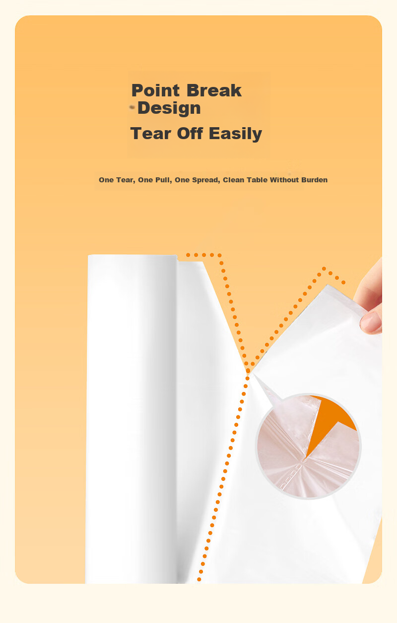 Temeiju Disposable Tablecloth, Thickened, Waterproof And Oil-Proof, Perforated Table Cover, Extended Square Shape, 200*200cm*20 Pieces 4