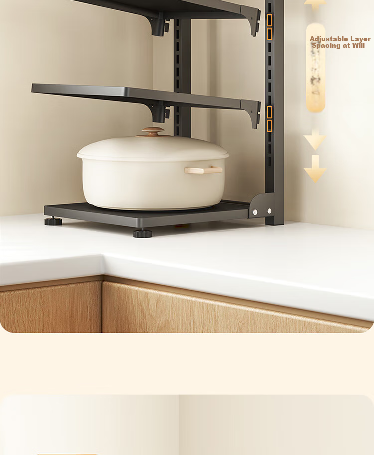 Ecoco Multi-Layer Sink Rack Cabinet Shelf Multi-Functional Four-Layer Pot Rack E25118 6