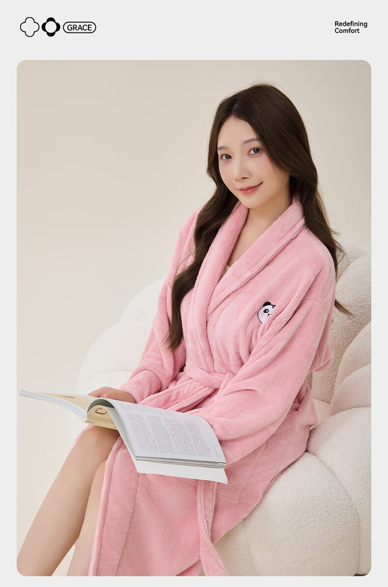 Jieliya Bath Towel, Unisex, Wrap-Around Style, Bathrobe for Home Use, Absorbent, Gray Color 3