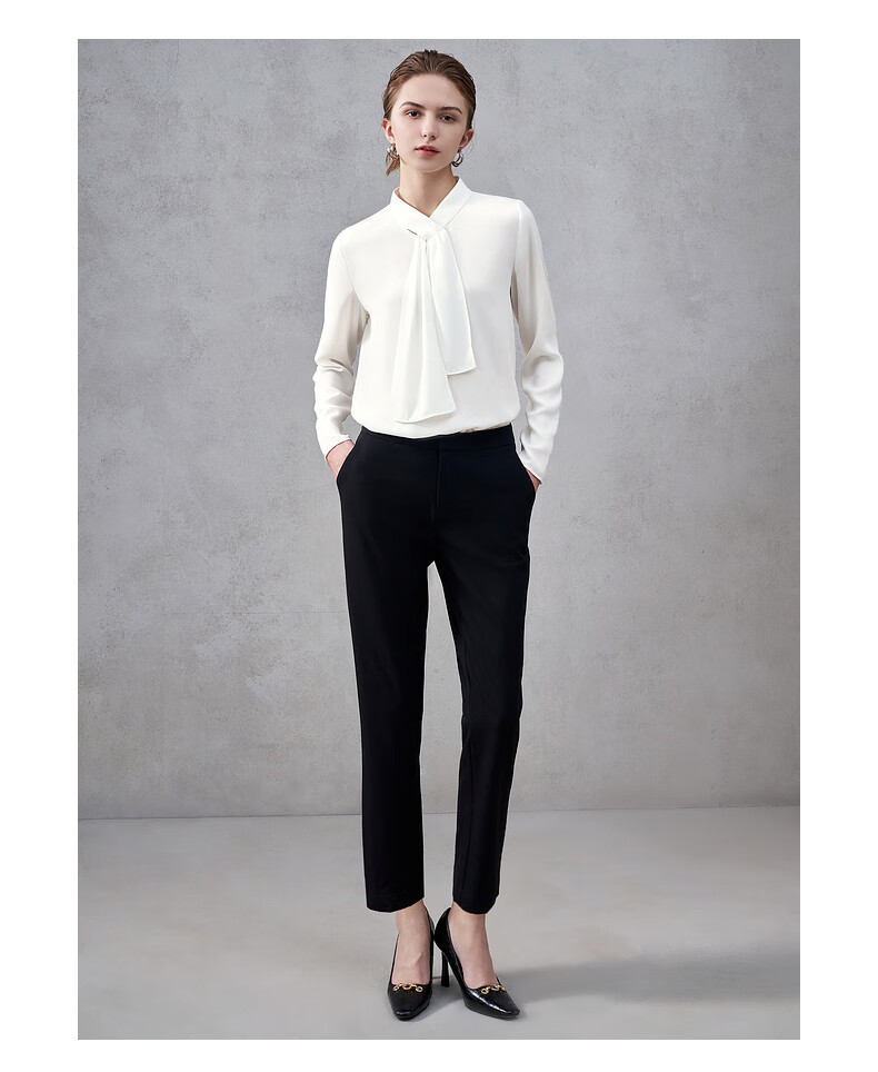 G2000 Textured Ribbon Design Women's 2025 Autumn Winter Comfortable Long Sleeve Casual Shirt Mall Same Style 6