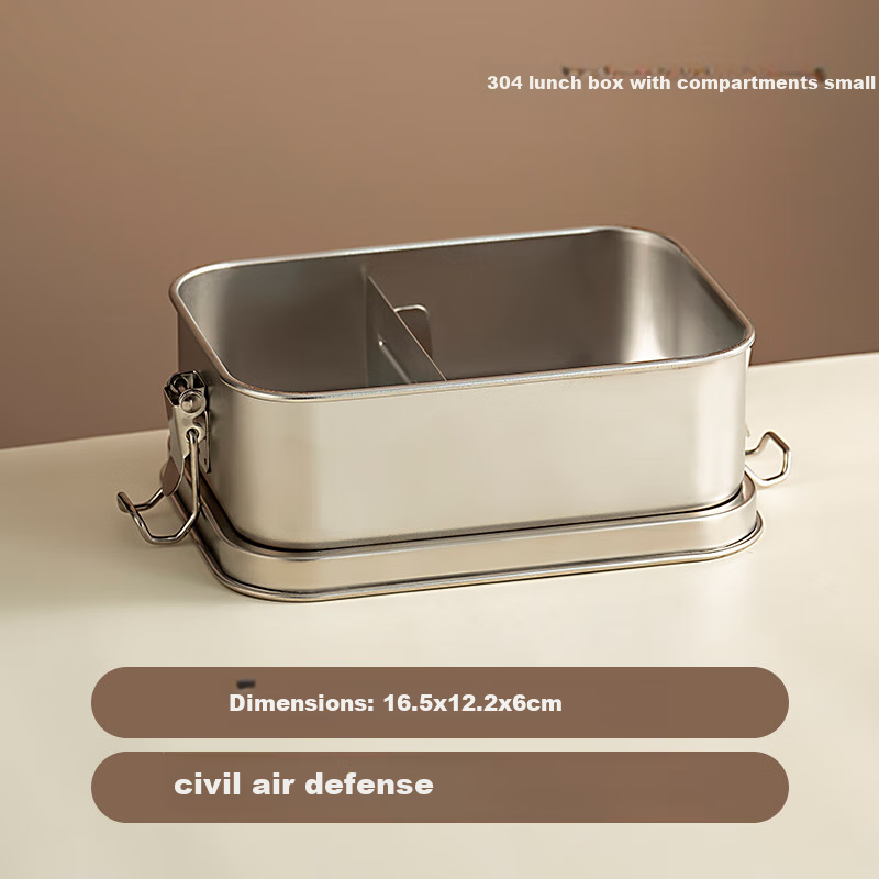 Onlycook Traditional Lunch Box for Office Workers, Canteen Use, Steamed Rice Sealed Container, Food Grade Stainless Steel Bento Box - Small Size