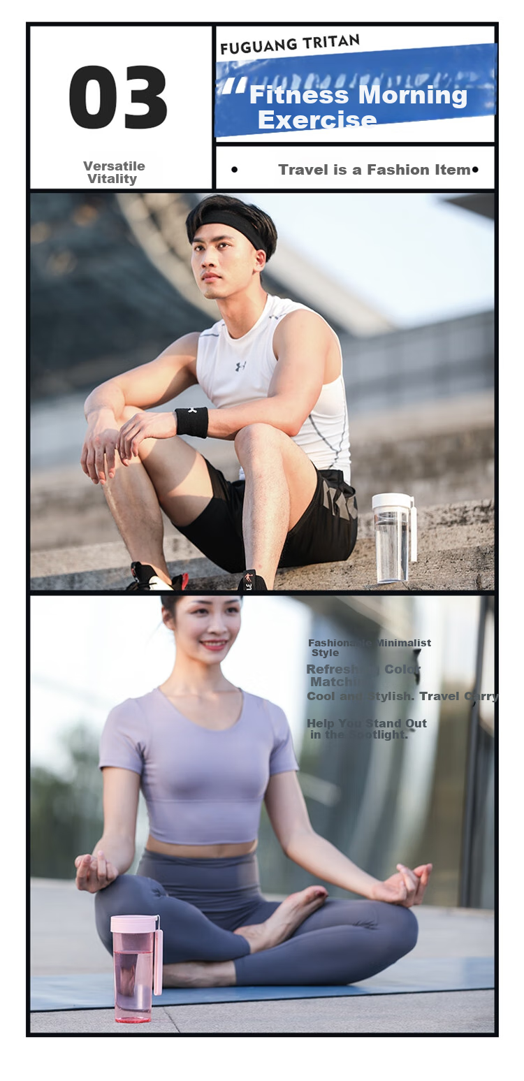 Fuguang Tritan Plastic Cup Large Capacity Sports Water Bottle for Men And Women Summer Portable Mug 580ml 6