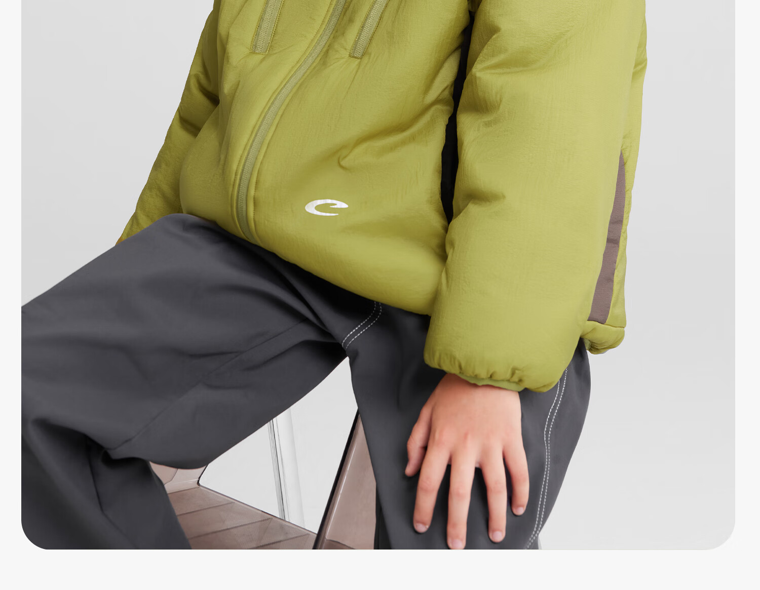 Zoxi Children's Cotton Jacket 3M Thinsulate 2025 New Winter Boys Lightweight Padded Coat Yellow-Green 130 41