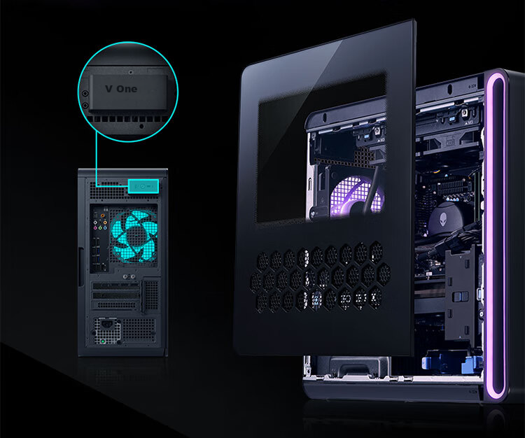 Alienware Gaming Desktop Computer Area-51 High-End E-Sports Gaming PC (Ultra 9 64GB 2TB RTX5080) Starry Silver Water-Cooled Black Myth: Wukong 80L AI Graphics Statio 12