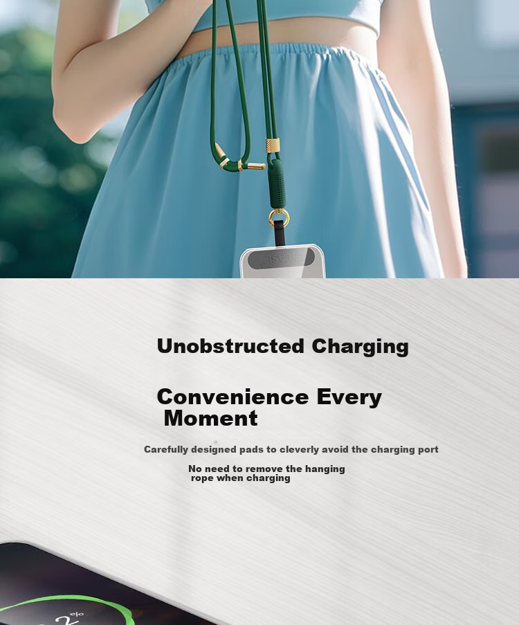 ESCASE [Self-Contained Perfume] Phone Lanyard Neck Strap Crossbody Wrist Strap Adjustable Retractable Anti-Loss Premium Phone Case Suitable for Huawei Mate80 Pro Long Black 7