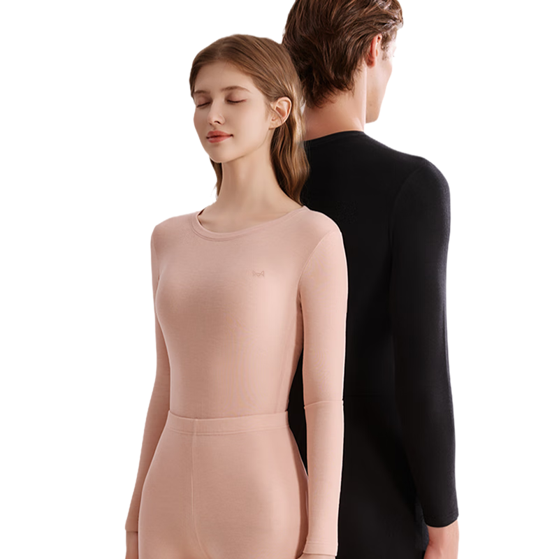 MiiOW Polyester Velvet Thermal Warm Skin Women's Thickened Acrylic Thermal Underwear Set Autumn Top and Bottom