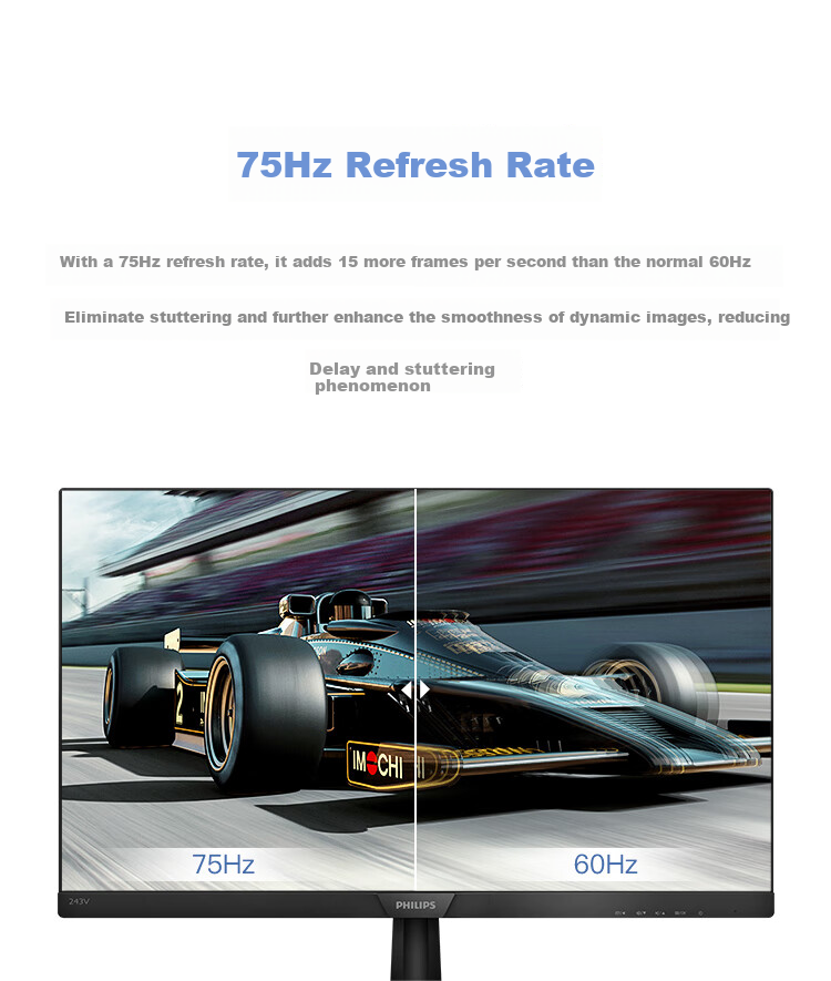 Philips 23.8-inch 2K IPS 120Hz Overclocking HDR Low Blue Light Flicker-Free HDMI 2.0 + DP 1.4 Energy-Saving Office Monitor 24E2N1500 4