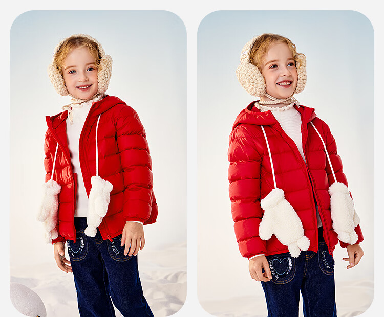 Minibala Kids Unisex Waterproof Hooded Down Jacket Winter 2025 10