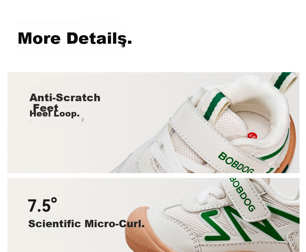 BOBDOG Children's Shoes, Boys And Girls Functional Shoes, Breathable Spring Style, Non-Slip Baby Walking Shoes, Infant Footwear, Beige/green, Size 22 18