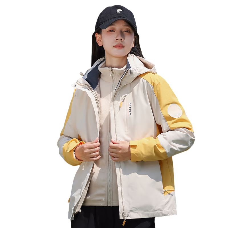EASTERN CAMEL Couple's Three-In Waterproof Jacket for Men And Women, Outdoor Sports Hiking Camping Cycling Windproof Coat
