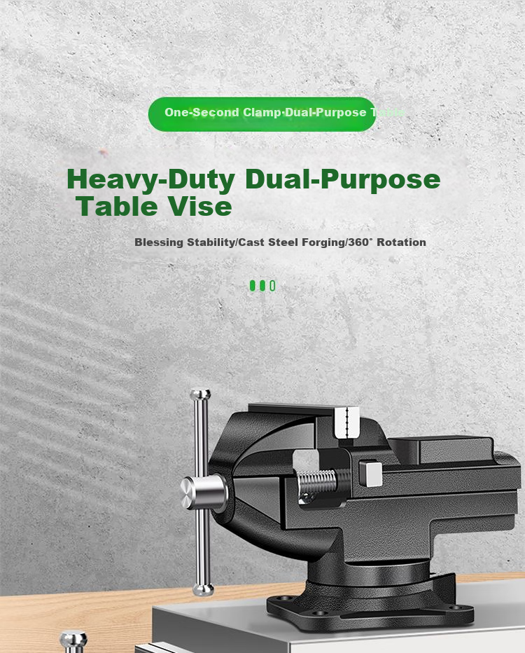 Baolian Bench Vise, Small Multifunctional Household Universal Mini Bench Vise, Workbench Flat-Jaw Small Vise, Bench Woodworking Clamp 1