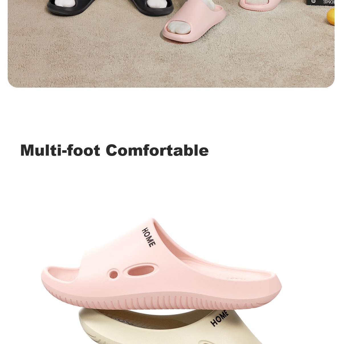 Grace Slip-On Sandals for Women, Summer 2026 New Indoor Home Bathroom Shower Non-Slip Odor-Resistant Couple Slippers for Me 3