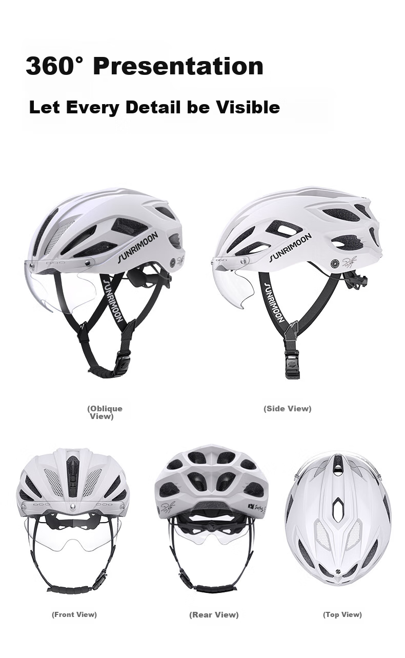 Sunrimoon S79 Road Bike Magnetic Cycling Glasses Helmet Unisex Safety Helmet Nebula Purple 3DM [Sky Dome Technology] 11