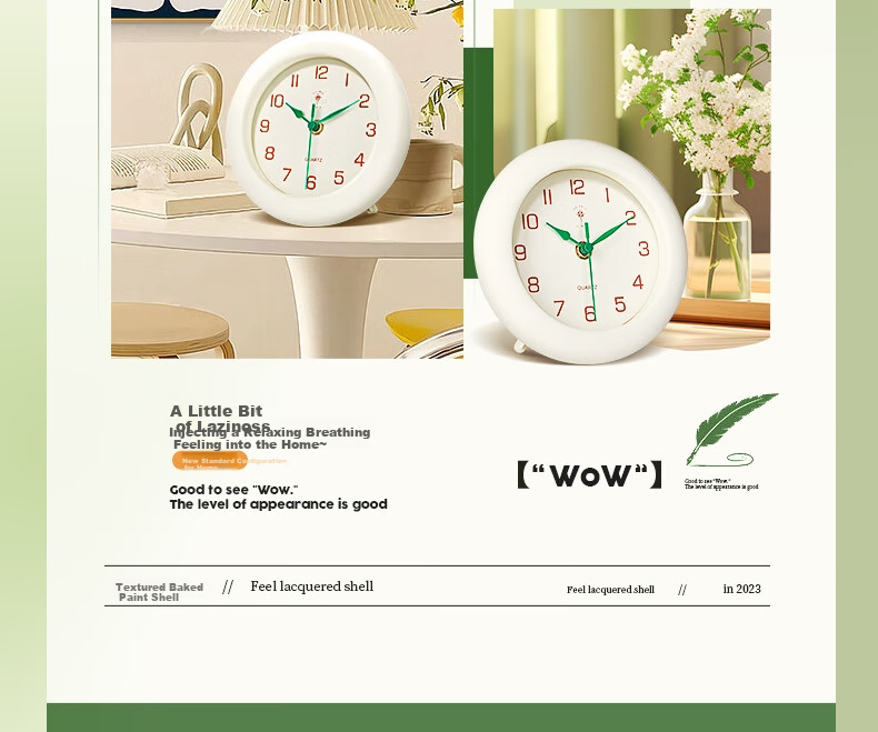 POLARIS Table Clock, Living Room Luxury Desktop Ornament, Waterproof Timepiece, Internet-Famous Cream Style Desk Clock, New Year Refreshing Gift, Back-To Seaso 4