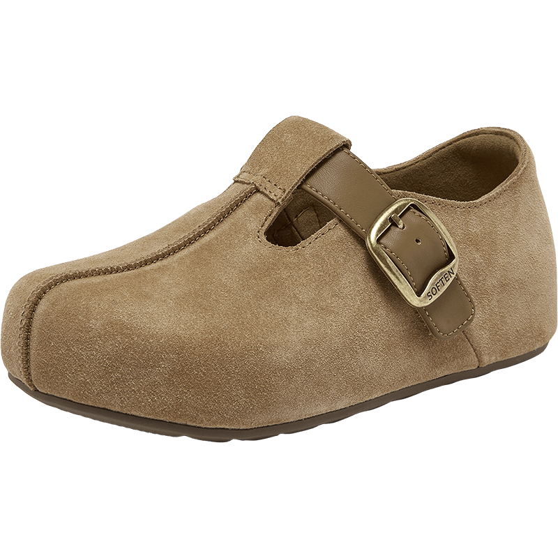 BASTO 26 Spring Birkenstock Vintage Outdoor Flat Casual Shoes Women Slip-On B9539AM6 Camel Size 39