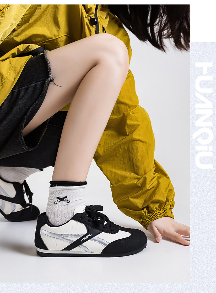 Global Black German Training Shoes Niche Design Casual Sneakers 2026 Spring New Campus Versatile Lightweight Women's Shoes 9