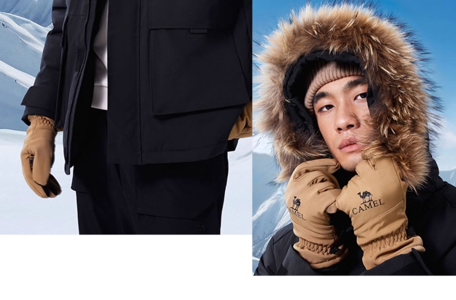 CAMEL Outdoor Down Jacket Unisex 035 Water-Repellent Thickened Warm Parka Coat 18