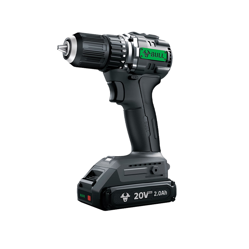 BULL Lithium Brushless Cordless Drill Dual Battery 2.0Ah Electric Screwdriver Rechargeable Household Hand Drill GDZ10-60(2.0S)