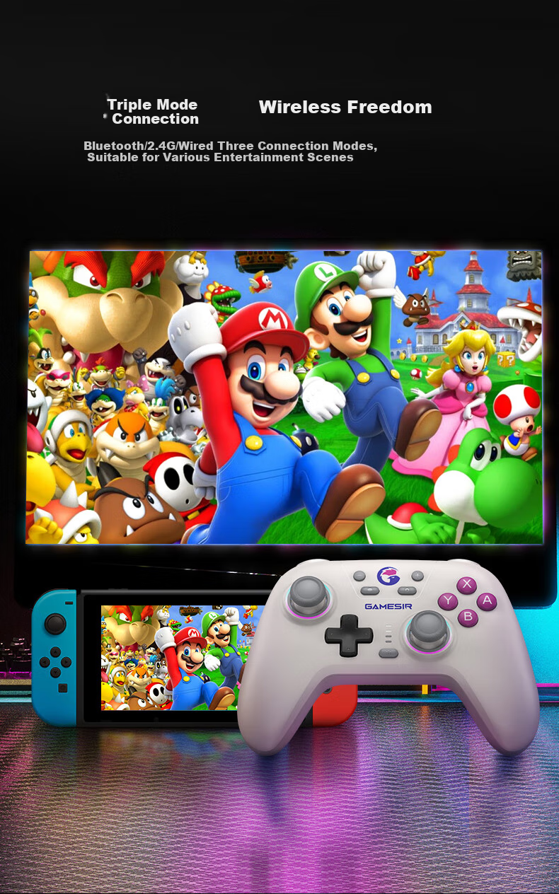 GAMESIR Qimingxing NS Version Switch 2 Motion Controller HD Vibration Steam Wireless Bluetooth Gamepad for PC Computer Mobile Phone Silk Song Pro Pokemon ZA 17