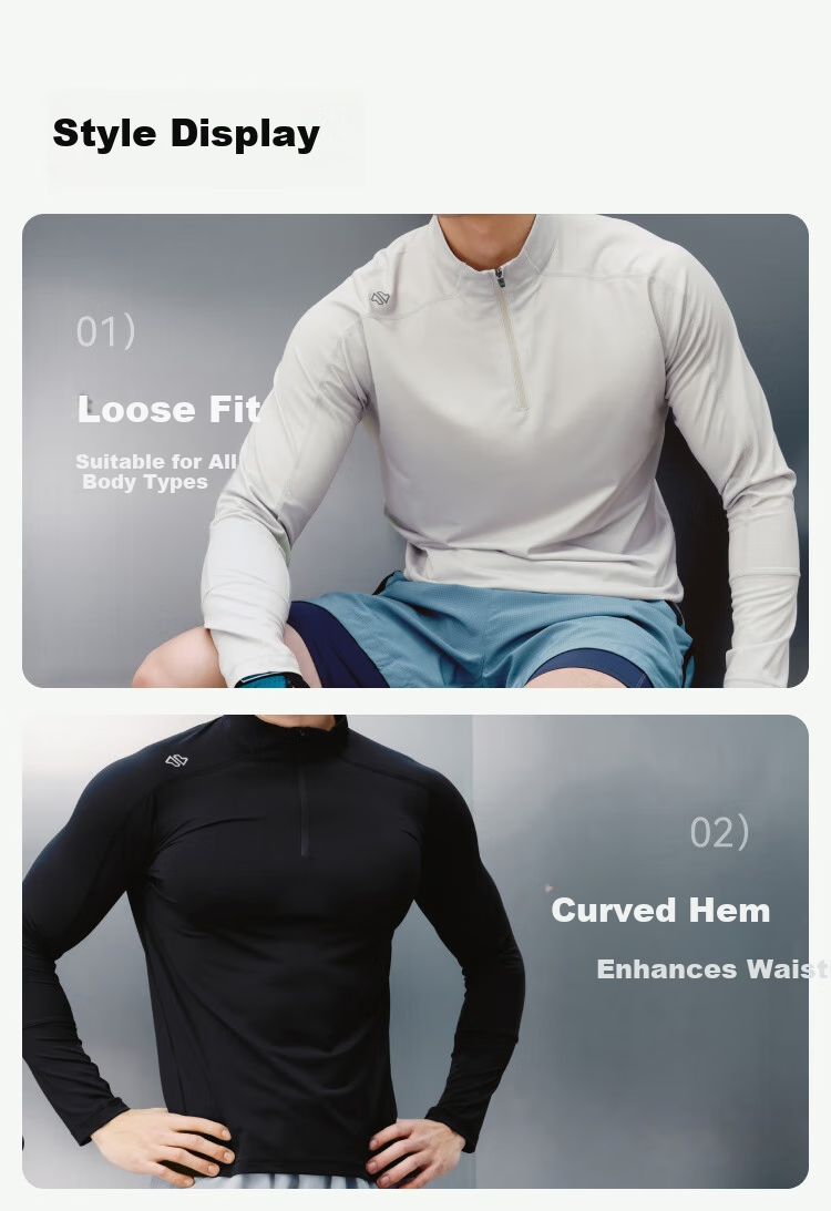 JD Original Summer Sports T-Shirt for Men, Running Fitness Training Base Layer Long-Sleeve Quick-Dry Top Premium Clothing, Black XL 17