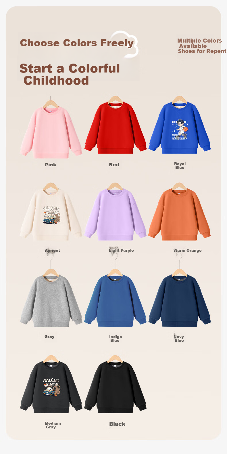 Baleno Boys' Fleece-Lined Sweatshirt, Winter Warm Top for Older Children, Pullover Jacket, Thick Casual Outerwear for Kids in Cold Weather 5