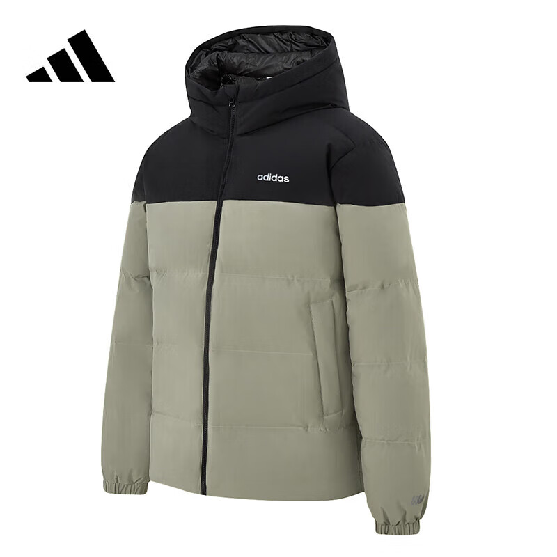 Adidas Men's Black 2XL Windproof Warmth Hotpot Down Jacket Comfortable Casual Sports Hoodie Coat 8