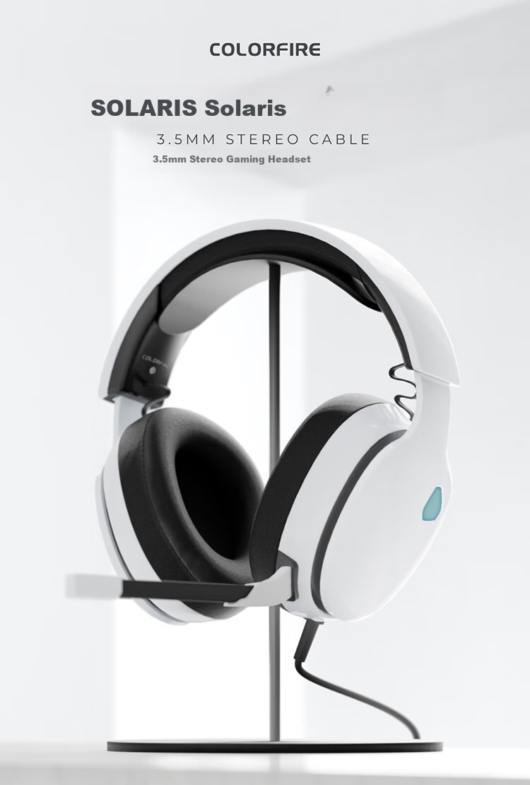 COLORFIRE Rainbow Computer Headphones Over-Ear Wired Gaming Headset USB Esports Headset with Mic and Inline Control for PUBG Delta Operation CS Valorant S2 Black 1