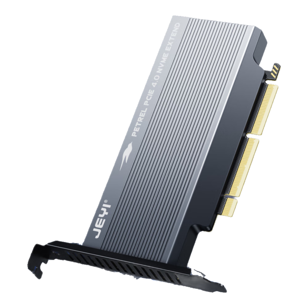 JEYI PCIe to M.2 Dual Slot Expansion Card 258Gbps High-Speed NVMe Adapter X8/X16 Compatible PCIe 5.0/4.0/3.0/2.0 with Powerful Cooler
