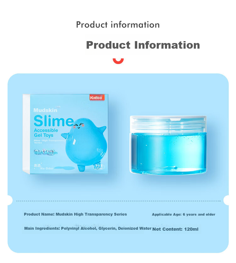 Coloyou Liquid Glass Slime, Non-Toxic Children's Slime, Rubber Mud, Bubbly Gel, Non-Newtonian Fluid, Gift 12