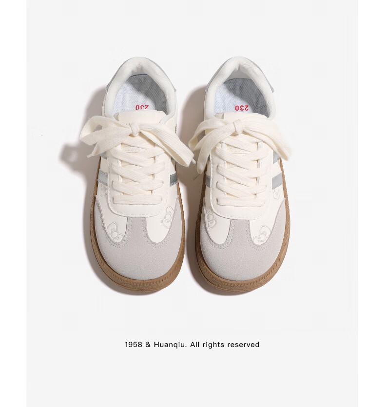 Global Dopamine Embroidered German Training Shoes Women 2026 Spring New Cute Casual Student White Sneakers Pink Green Size 39 24