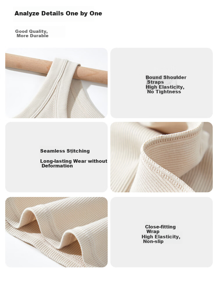 GUJIN Sleeveless Camisole Tank Top Knit Sweater Elegant Inner Wear Can Be Worn Alone Or As Undershirt Cotton No Chest Pads 17