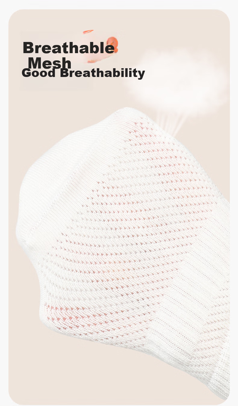 Zhiyouban Children's Boat Socks Spring And Autumn Cotton Socks Boys' White Socks Girls' Summer Thin Breathable Mesh White Socks School Uniform Socks 5