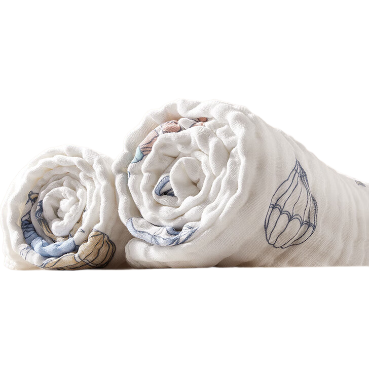 EMXEE Baby Gauze Bath Towel, Class A Pure Cotton Children's Bath Towel, Newborn Bath Towel, Bubble Island, 105*105cm
