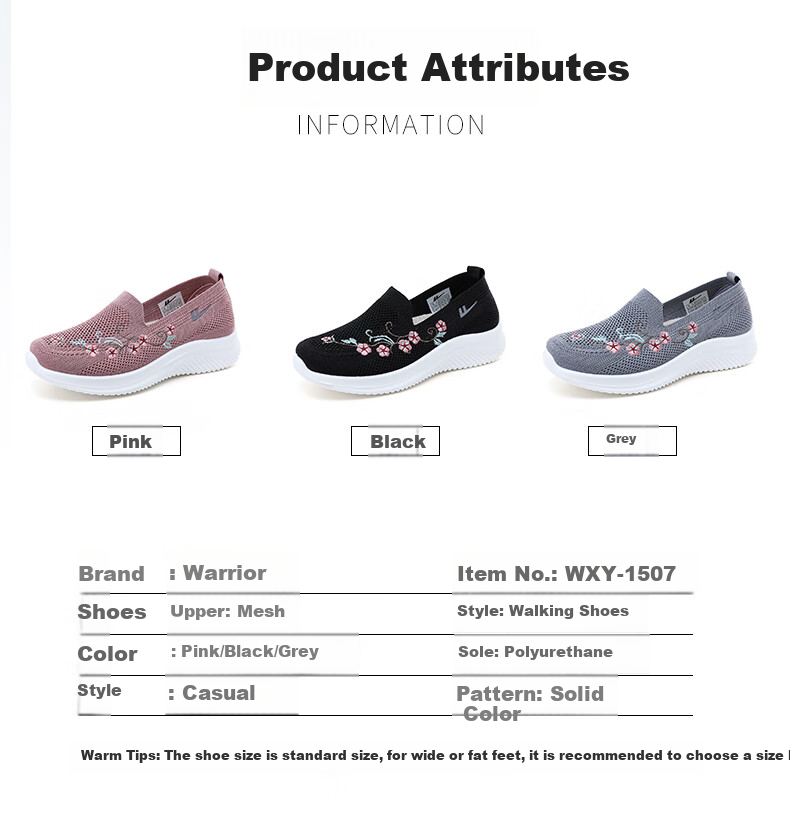 Huili Mom Shoes Walking Shoes 5060 Spring And Autumn Middle-Aged And Elderly Women's Shoes, Non-Slip Soft Sole Slip-On for Elderly, 1507 Gray, Size 38 1