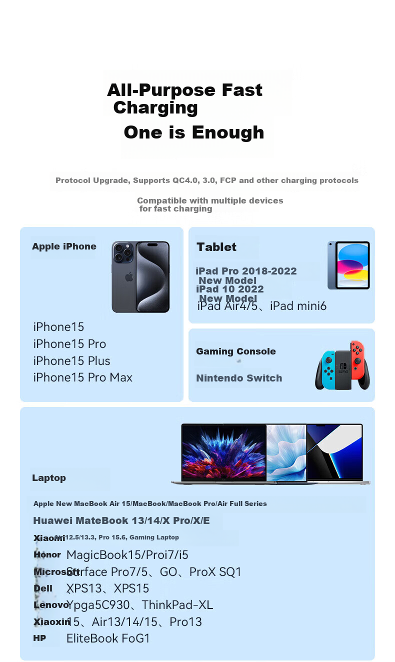BIAZE Compatible Apple 18 Charging Cable, Type-C Data Cable, USB Car Charger Carplay Linking Cable for IPhone 18 Pro Max/17/16/15, Xiaomi Huawei Phones, 1.5 Meters 4