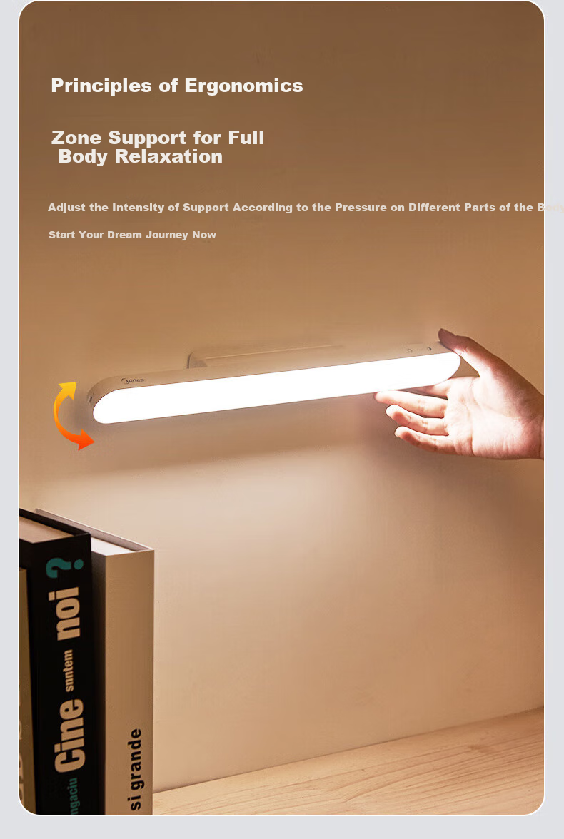 Midea LED Remote Control Desk Lamp, Study-Specific Magnetic Lamp, Cool Lamp, Dorm Bedside Suction Lamp, Home Rechargeable Lamp 13