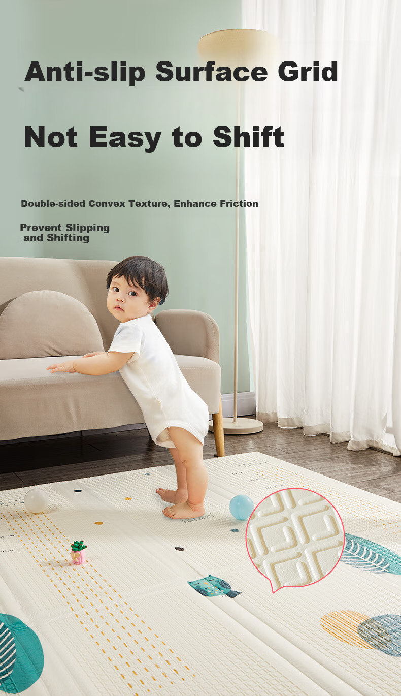 Beiboshi Babybox Crawling Mat, Infant Play Mat, XPE Thickened Double-Sided Foldable Floor Mat, 200*180*2cm 4