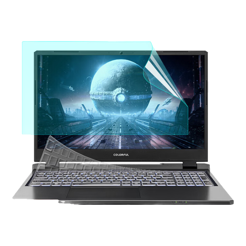 Jiasu Colorful P15 Hidden Star/P15TA Hidden Star 2025/24 Keyboard Film, Anti-Blue Light Screen Protector, 15.6-Inch Laptop Film Set, All-Inclusive Kit for Greater Convenience