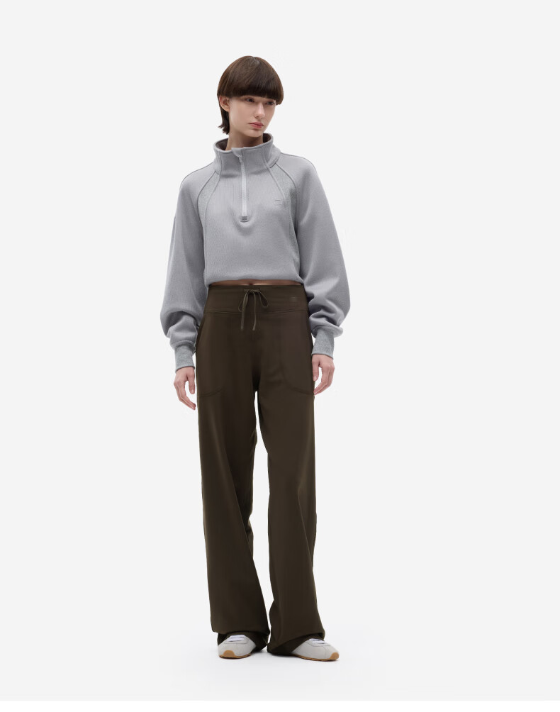 Bananain [Liu Haocun Same Style] Hot Skin 301+ Women's Thin Fleece Straight Casual Pants Draped Long Pants Autumn Winter New Arrival 3
