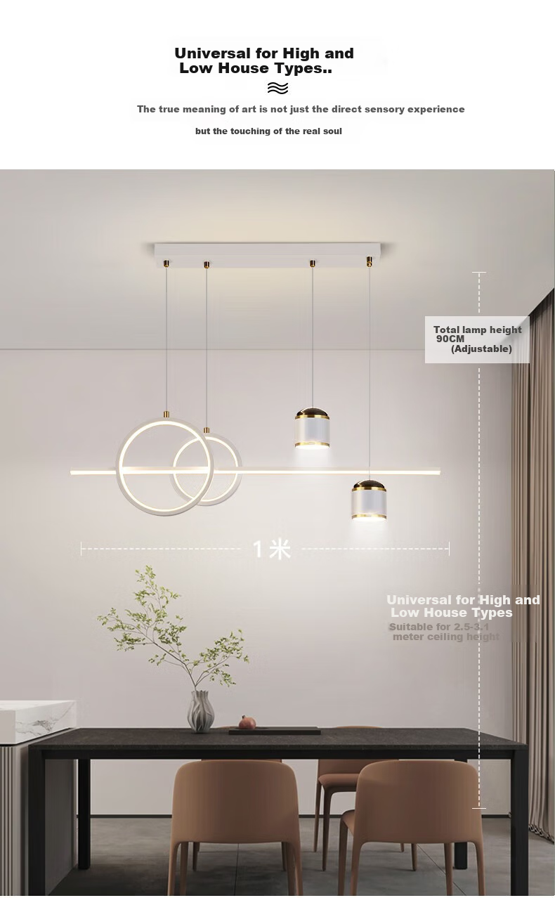 MICOE Full Spectrum Restaurant Pendant Light, LED Moon Creative Simple Nordic Cream Style Zhongshan Lighting Fixture 5