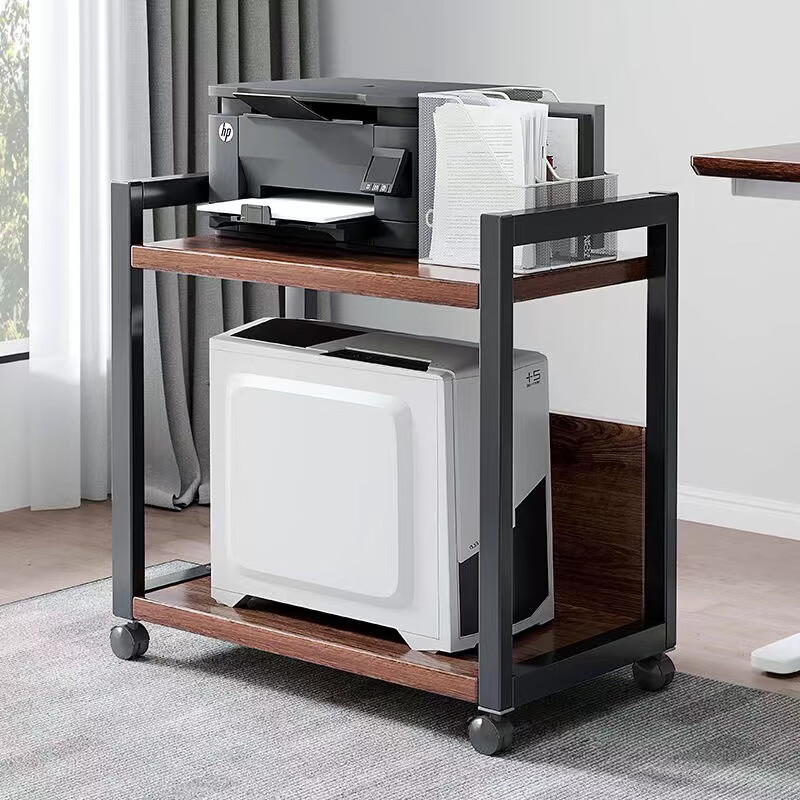 OLENOUFENG Storage Rack Printer Stand Floor Storage Rack Simple Host Bracket Multi-layer Shelving Mobile Shelf